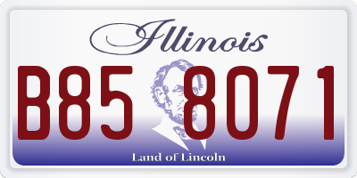 IL license plate B858071