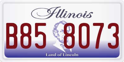 IL license plate B858073