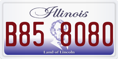 IL license plate B858080