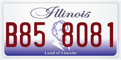 IL license plate B858081