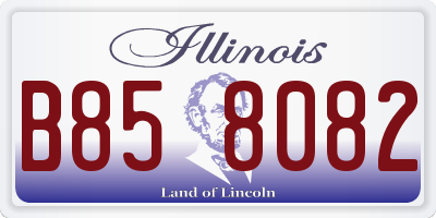 IL license plate B858082