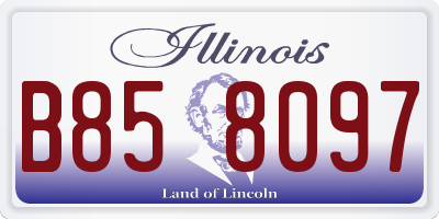 IL license plate B858097