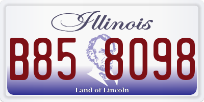 IL license plate B858098