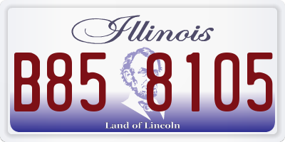 IL license plate B858105