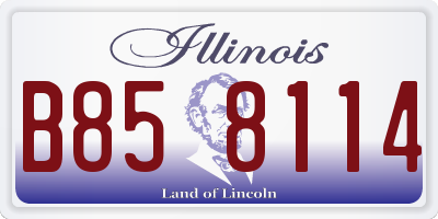 IL license plate B858114