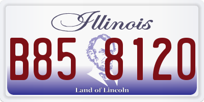 IL license plate B858120