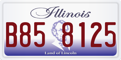 IL license plate B858125