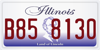 IL license plate B858130