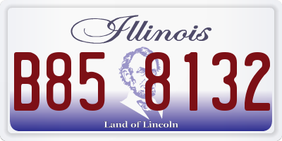 IL license plate B858132