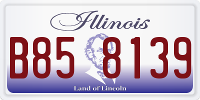 IL license plate B858139