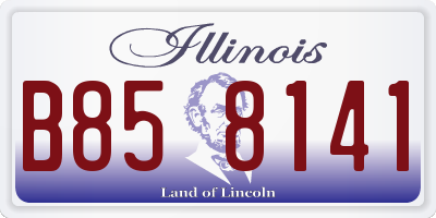 IL license plate B858141