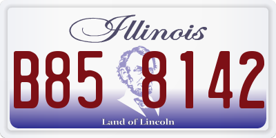 IL license plate B858142