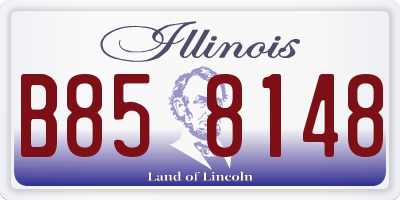 IL license plate B858148