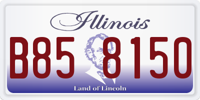 IL license plate B858150