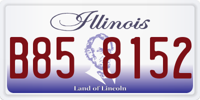 IL license plate B858152