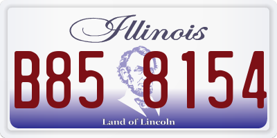 IL license plate B858154