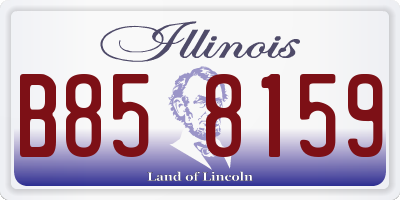 IL license plate B858159