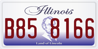 IL license plate B858166