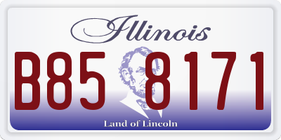 IL license plate B858171
