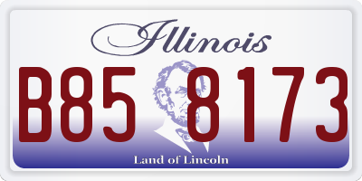 IL license plate B858173