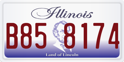 IL license plate B858174