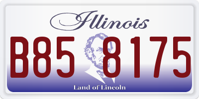 IL license plate B858175