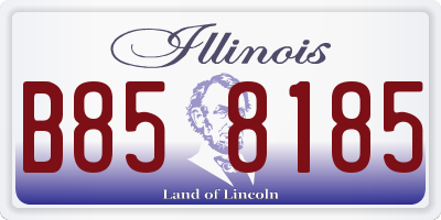 IL license plate B858185