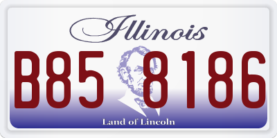 IL license plate B858186