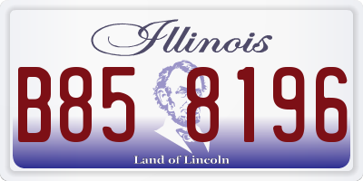 IL license plate B858196