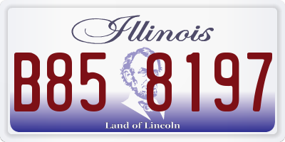 IL license plate B858197