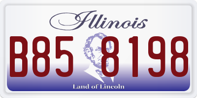 IL license plate B858198