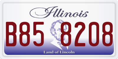 IL license plate B858208