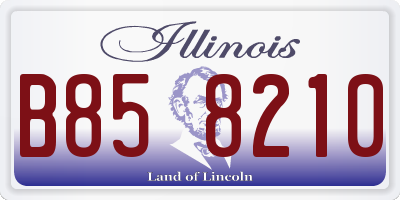 IL license plate B858210