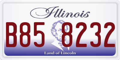 IL license plate B858232