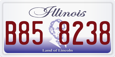 IL license plate B858238