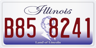 IL license plate B858241