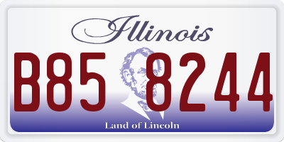 IL license plate B858244