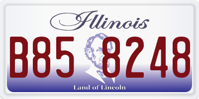 IL license plate B858248
