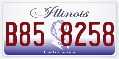 IL license plate B858258