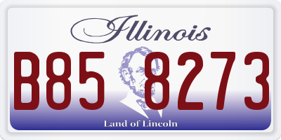 IL license plate B858273