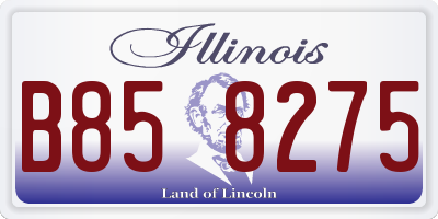 IL license plate B858275