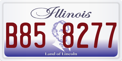 IL license plate B858277