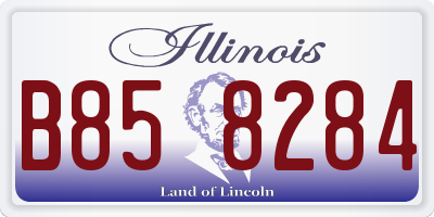 IL license plate B858284