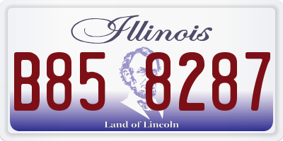 IL license plate B858287