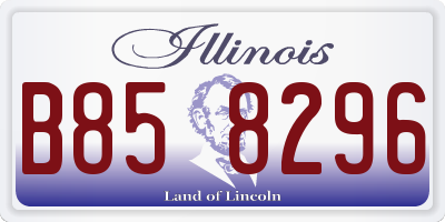 IL license plate B858296