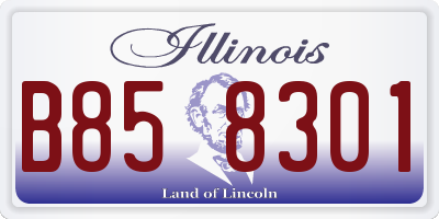 IL license plate B858301