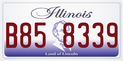 IL license plate B858339
