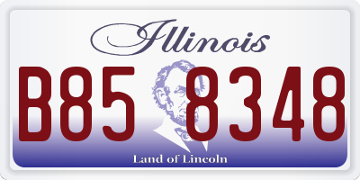 IL license plate B858348
