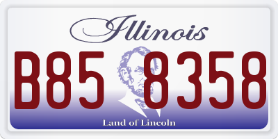 IL license plate B858358