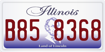 IL license plate B858368